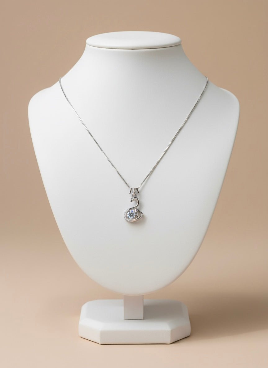 925 Sterling Silver Swan Pendant for Women