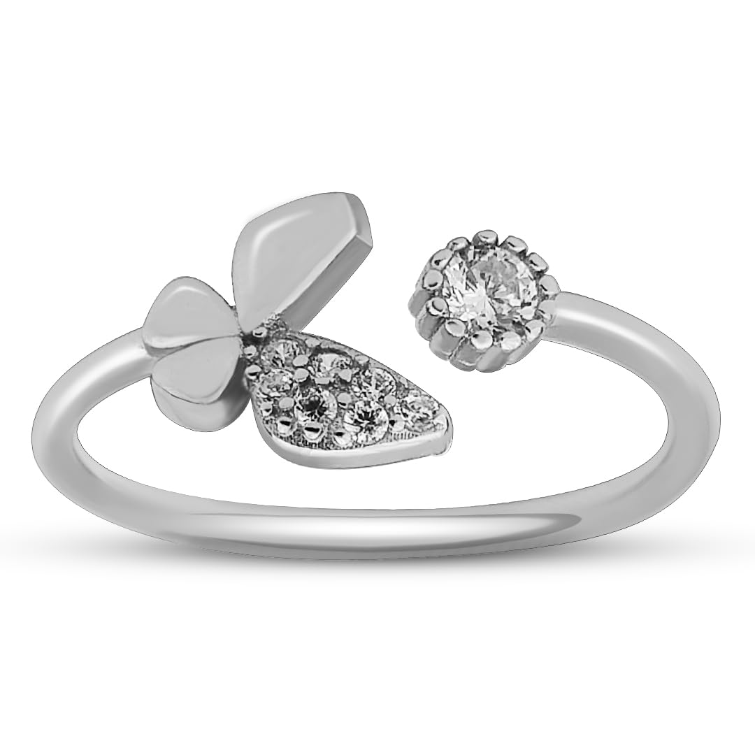Butterfly Design Sterling Silver Ring