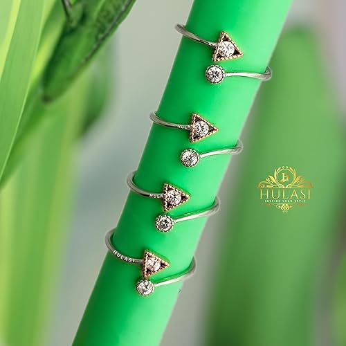 Triangle & Circle Design Sterling Silver Toe Ring (1 Pair)