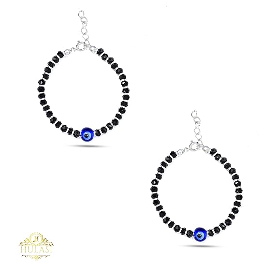 925 Sterling Silver Bracelet with Black Silver Beads