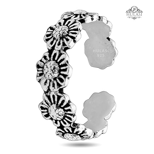 Pure Silver Toe Ring Sterling Silver (Antique 5)