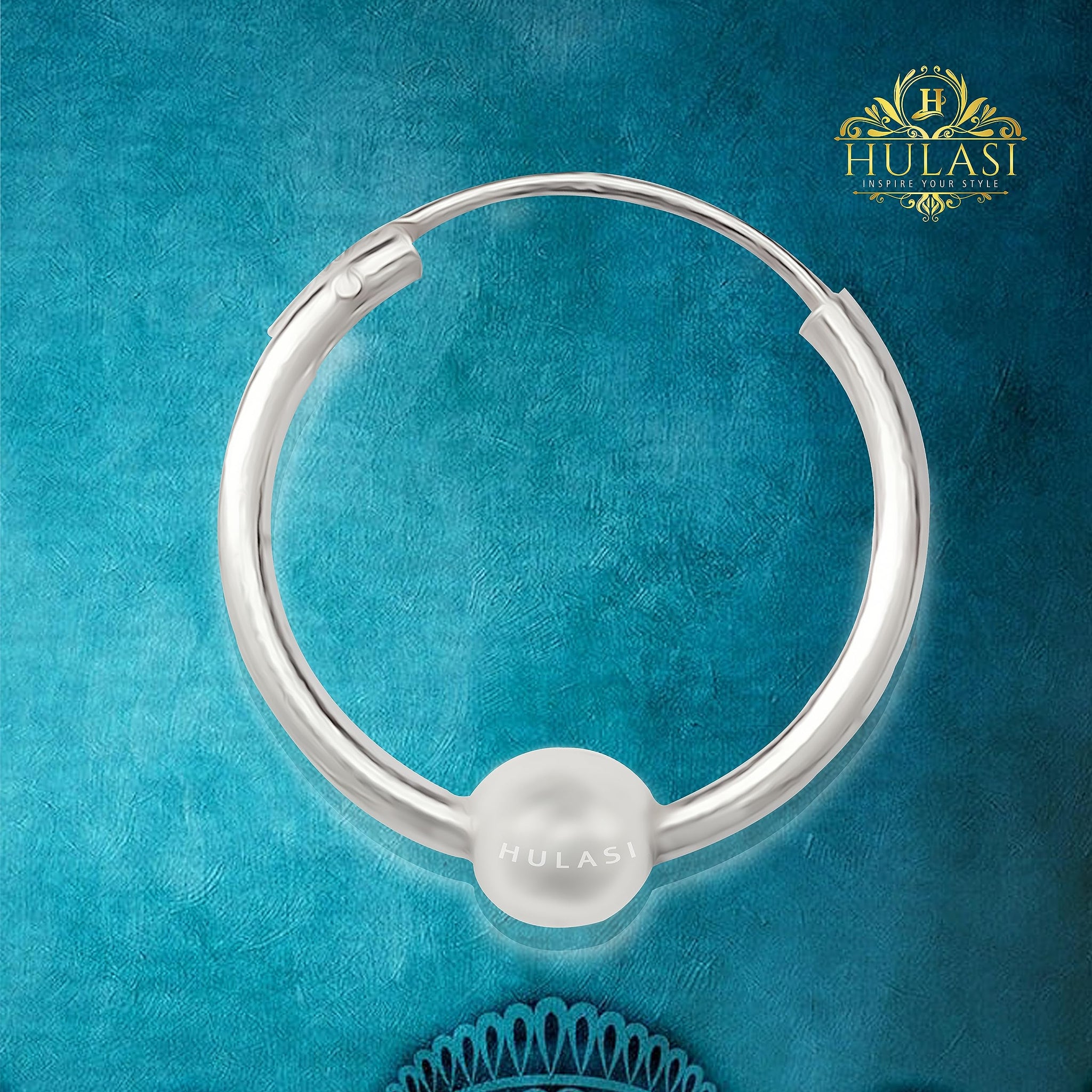 925 Small Size Silver Bali Hoops Earrings