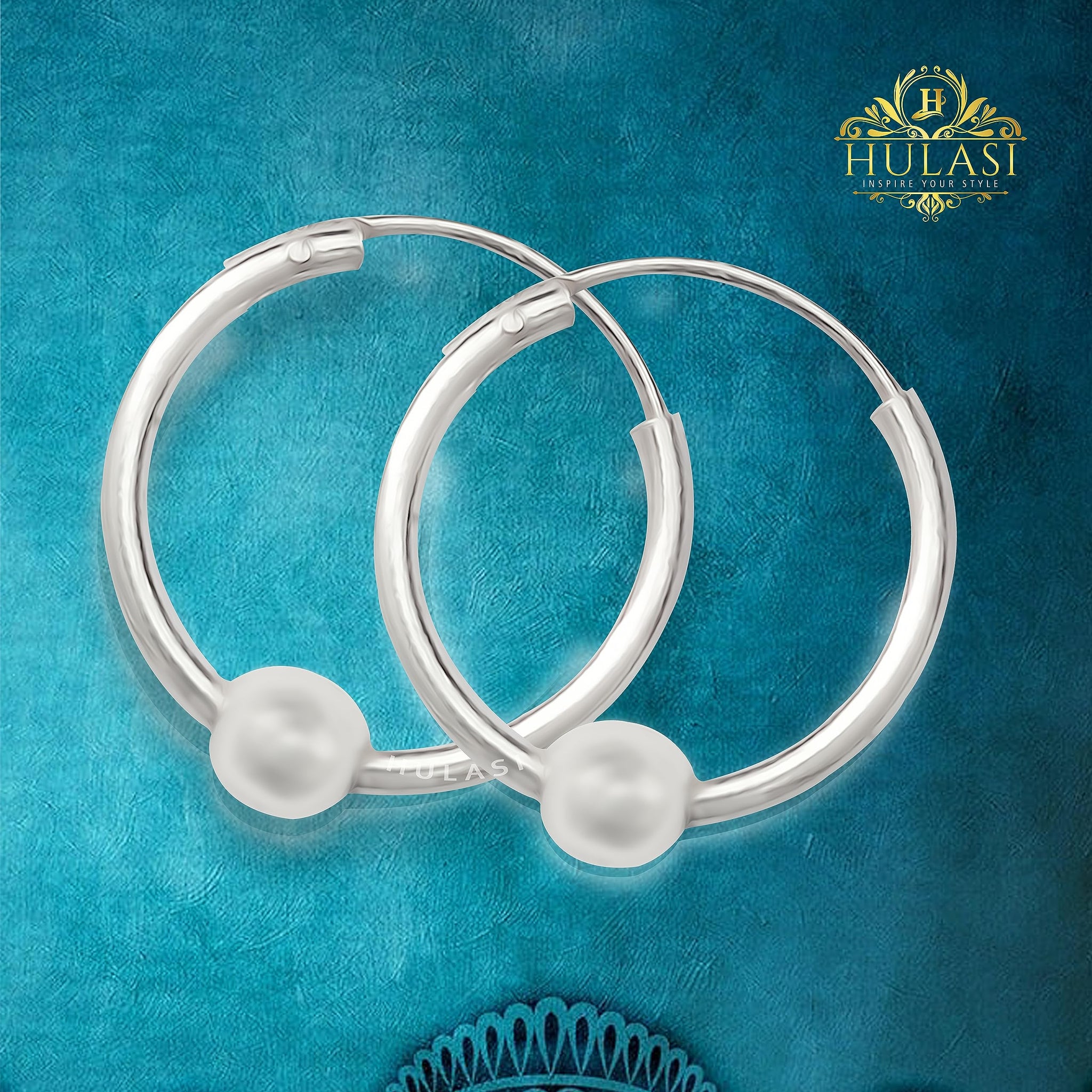 925 Small Size Silver Bali Hoops Earrings