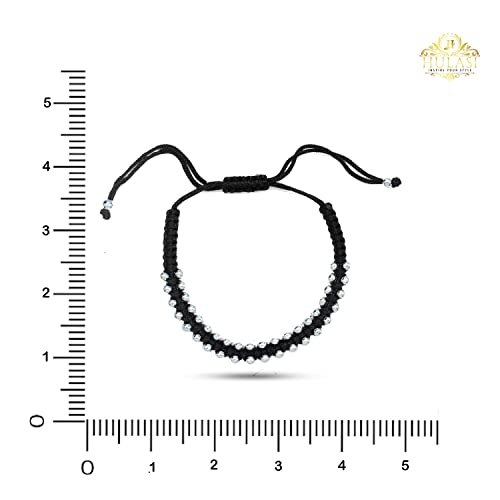 A stylish and protective 92.5 sterling silver evil eye bracelet for men and women, designed to ward off negative energy and protect from buri nazar. This nazariya bracelet, also known as "Ankh Wala Pure Chandi Ka Hand Band," is made from pure sterling silver, making it both fashionable and meaningful. Ideal for wearing daily or on special occasions, it serves as a traditional najar battu to provide spiritual protection. Comes in a pack of 2, making it perfect for gifting or for couples to wear matching brac