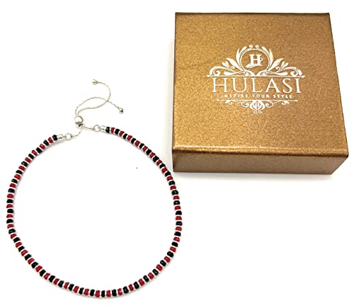 925 Sterling Silver Nazariya Anklet featuring a combination of black, silver, and red beads, designed for girls and women. This adjustable anklet is not only stylish but also comfortable for everyday wear. Ideal for adding a touch of elegance and charm, this anklet is perfect for pooja rituals or as a thoughtful gift. Made with high-quality 925 sterling silver, ensuring durability and long-lasting shine.