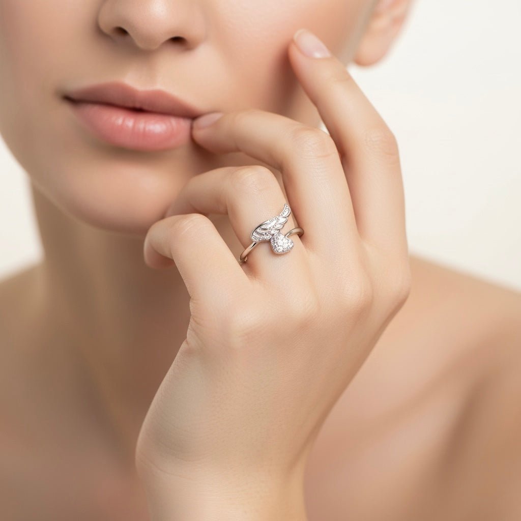 Feather Design Sterling Silver Ring