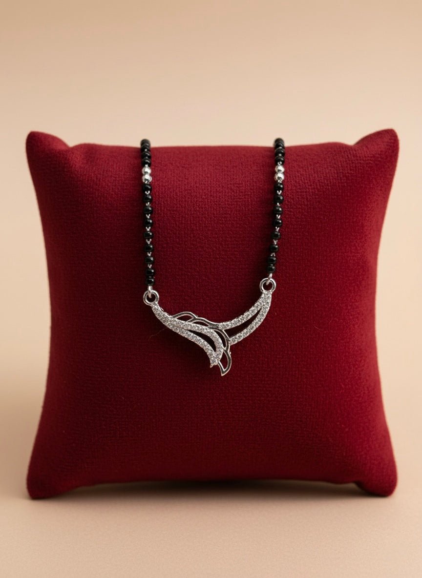 Sterling Silver Crescent Duo Mangalsutra