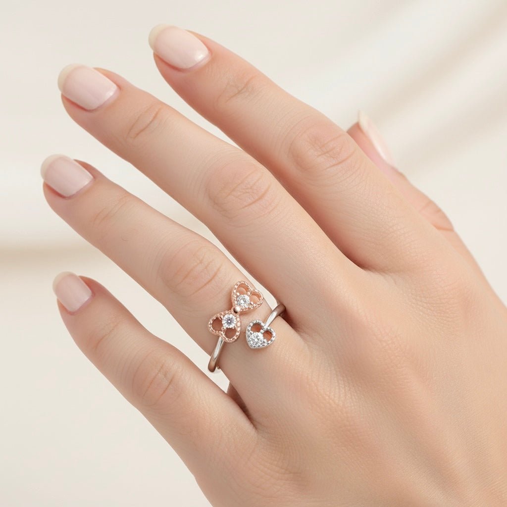 925 Sterling Silver Ring (3 Hearts)