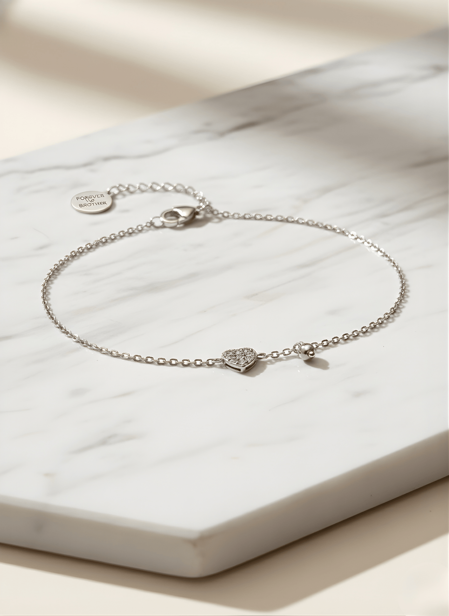 Silver Starlight Heart Link Bracelet