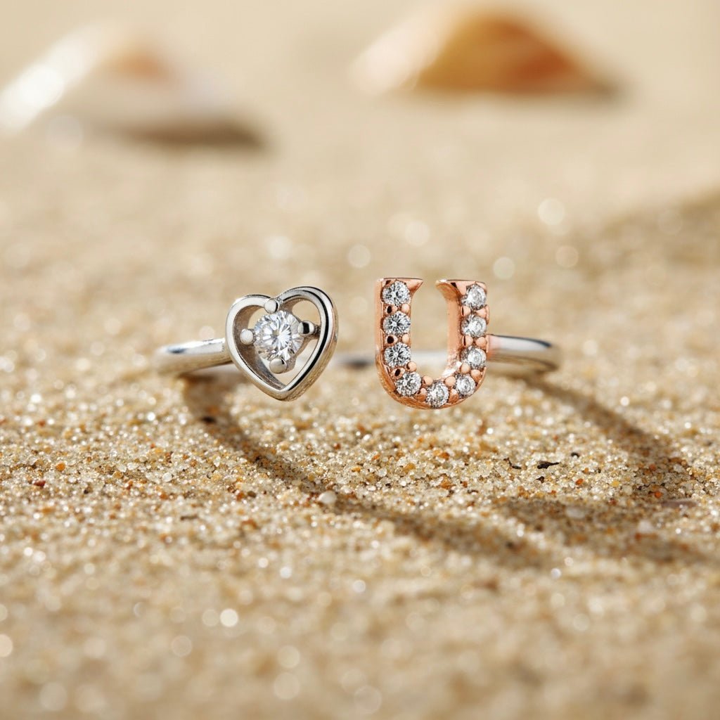 Heart & U Design Sterling Silver Ring