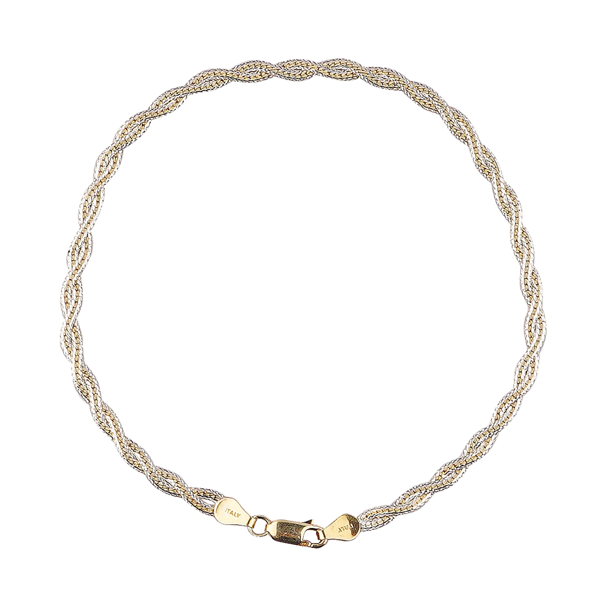 Luna Weave Silver Italian Anklet