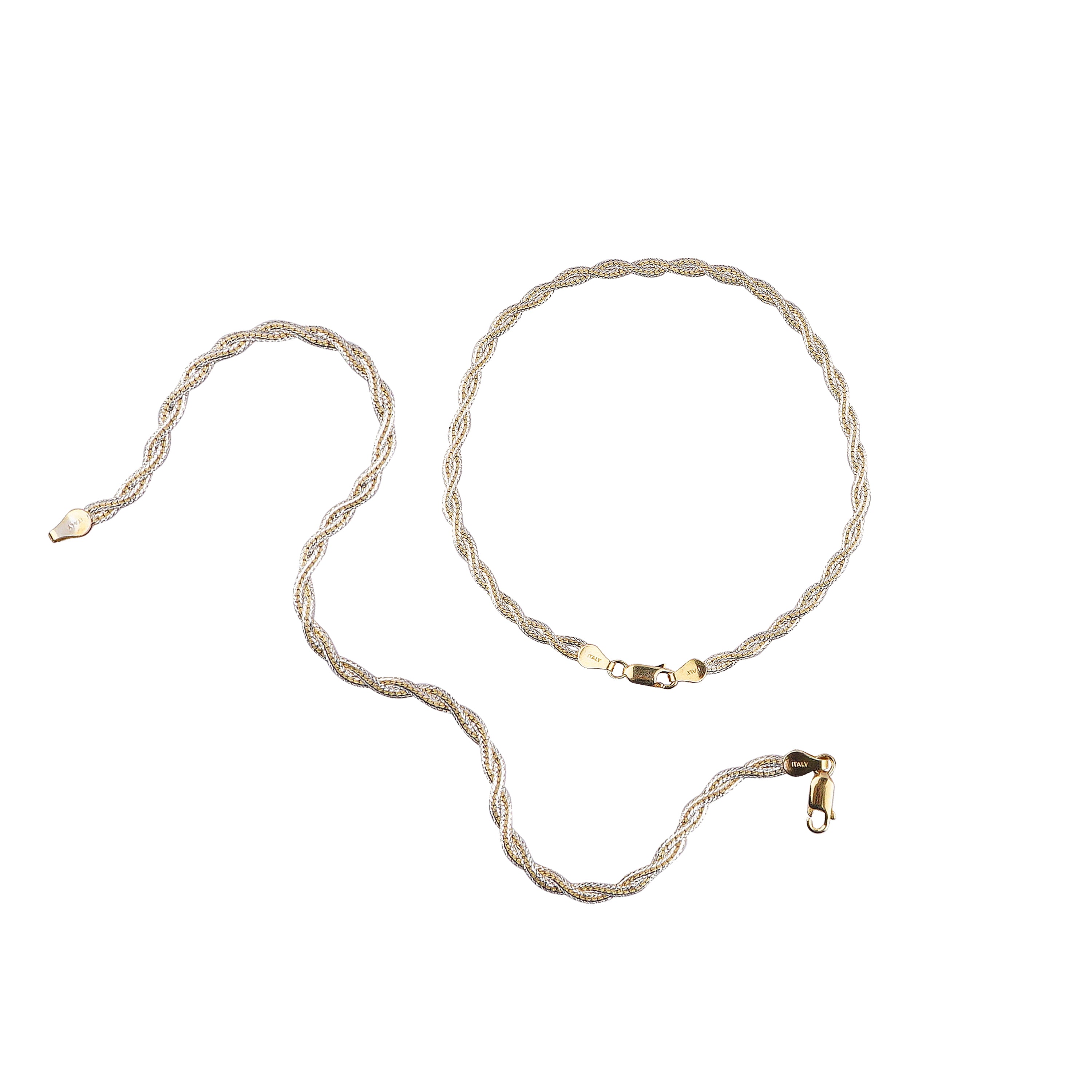 Luna Weave Silver Italian Anklet