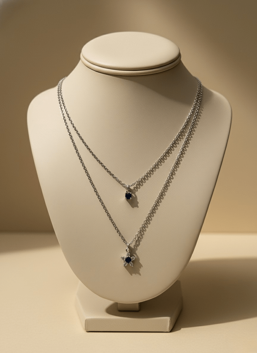 Sterling Duo Layer Necklace
