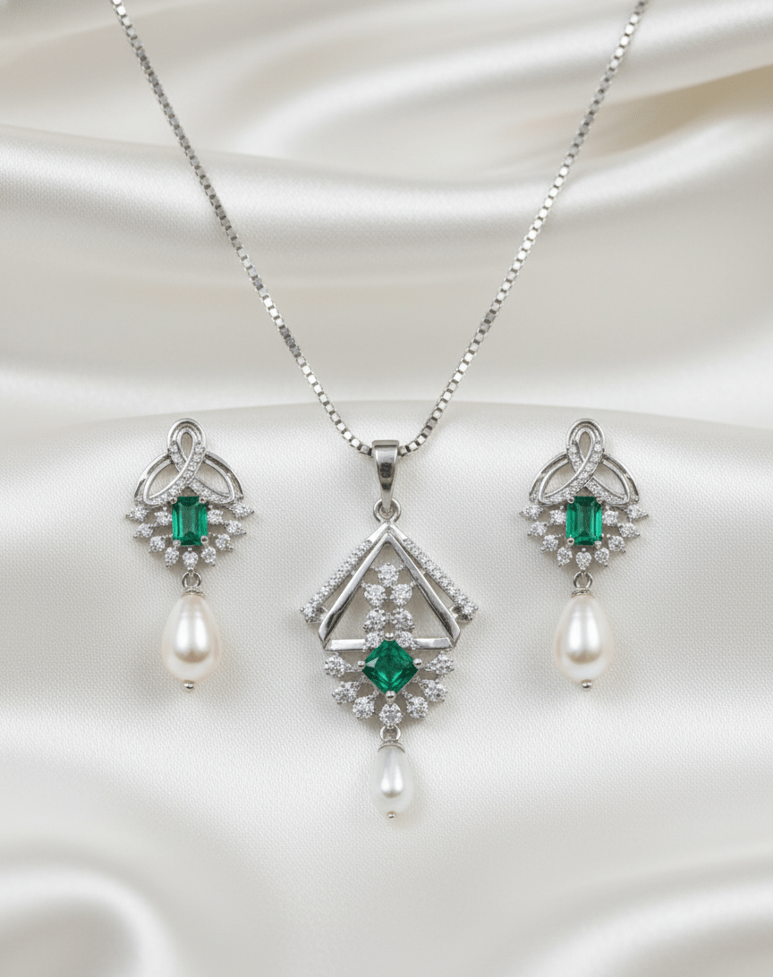 Emeralio Pendant Set | 925 Sterling Silver