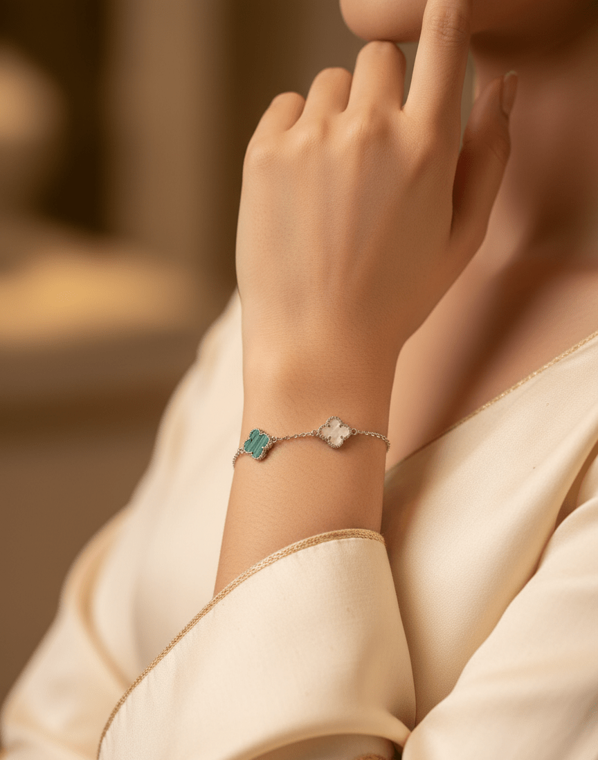 3 multi color flower sling bracelet | 925 sterling silver