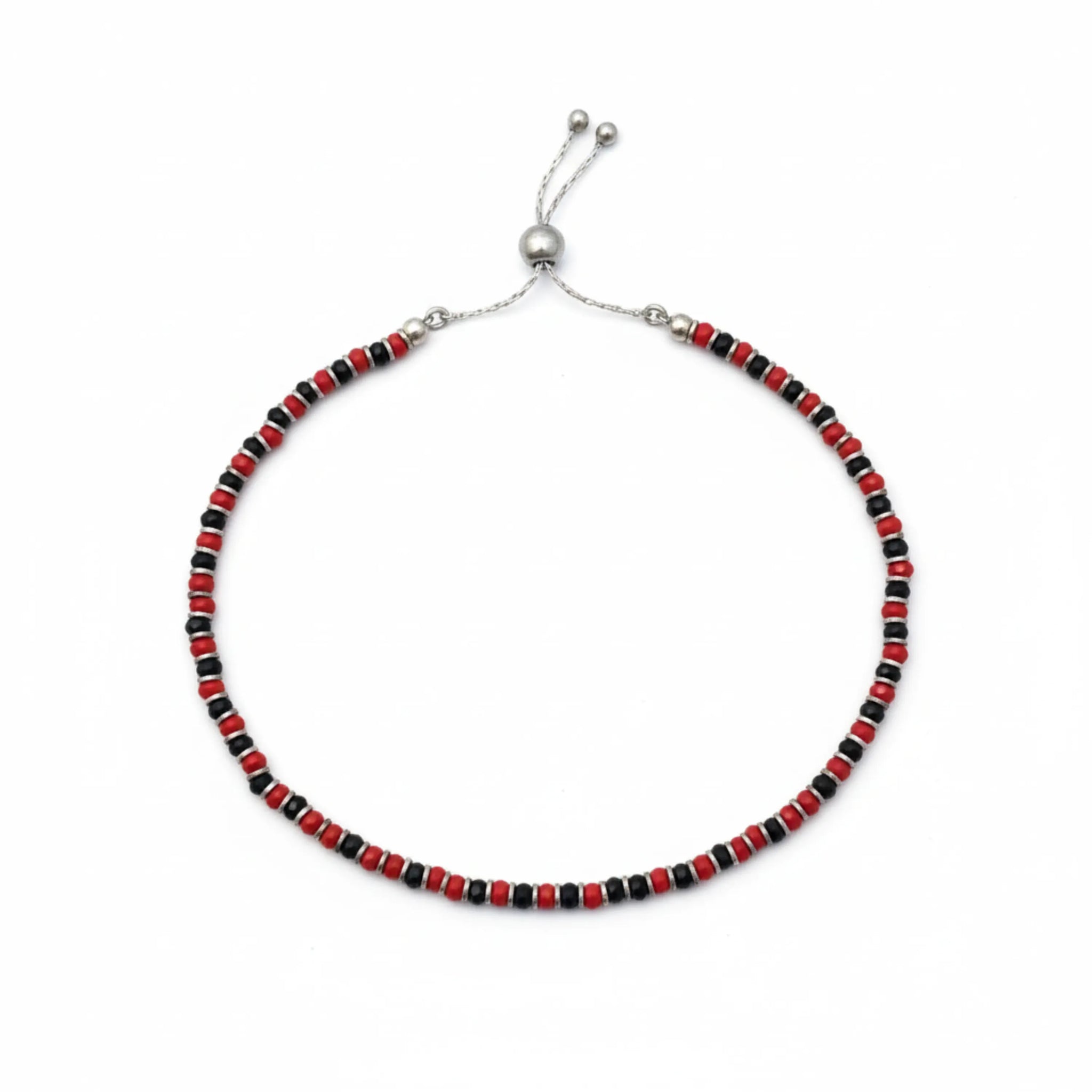 Noir Minimal Beaded Anklet