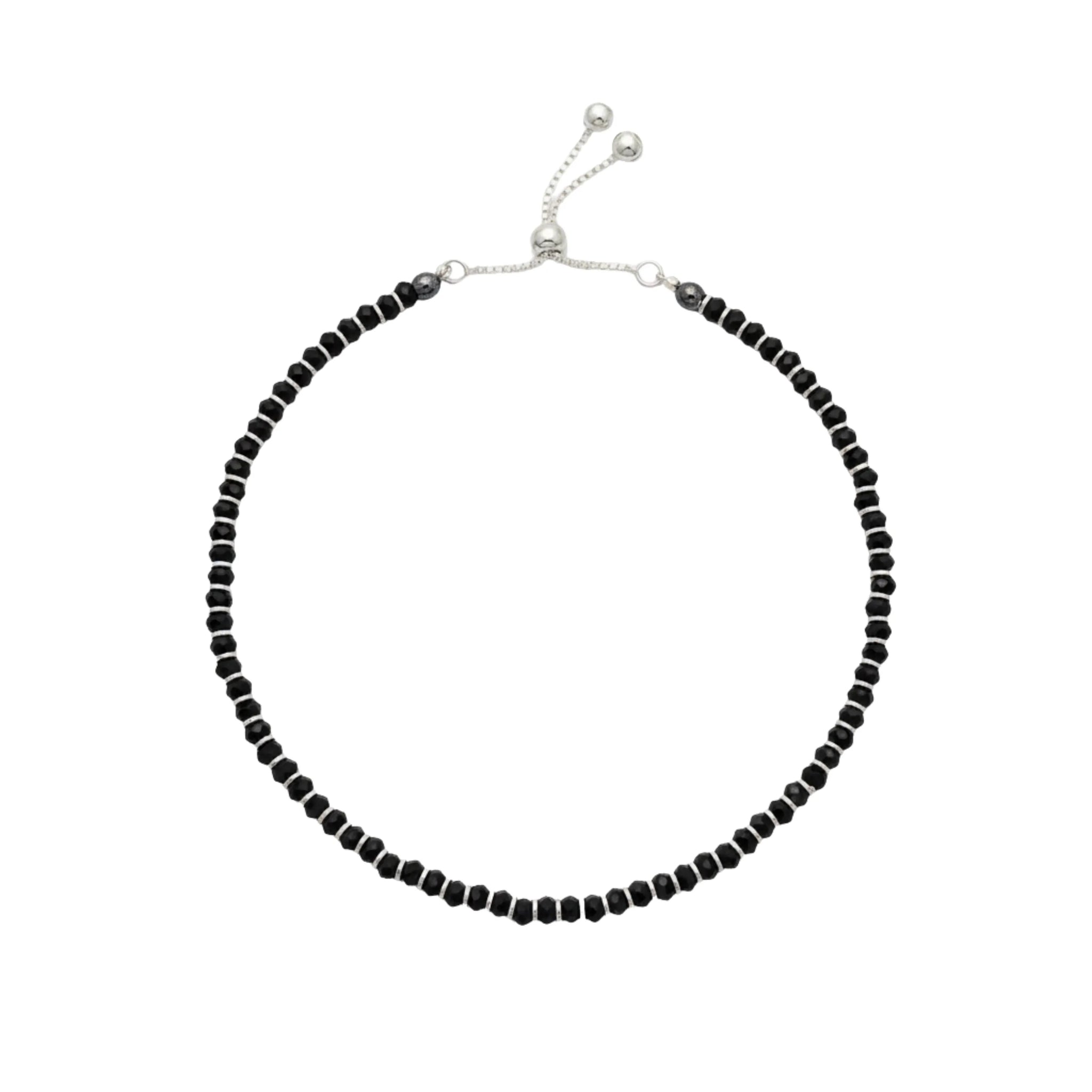 Rustic Twilight Silver Anklet