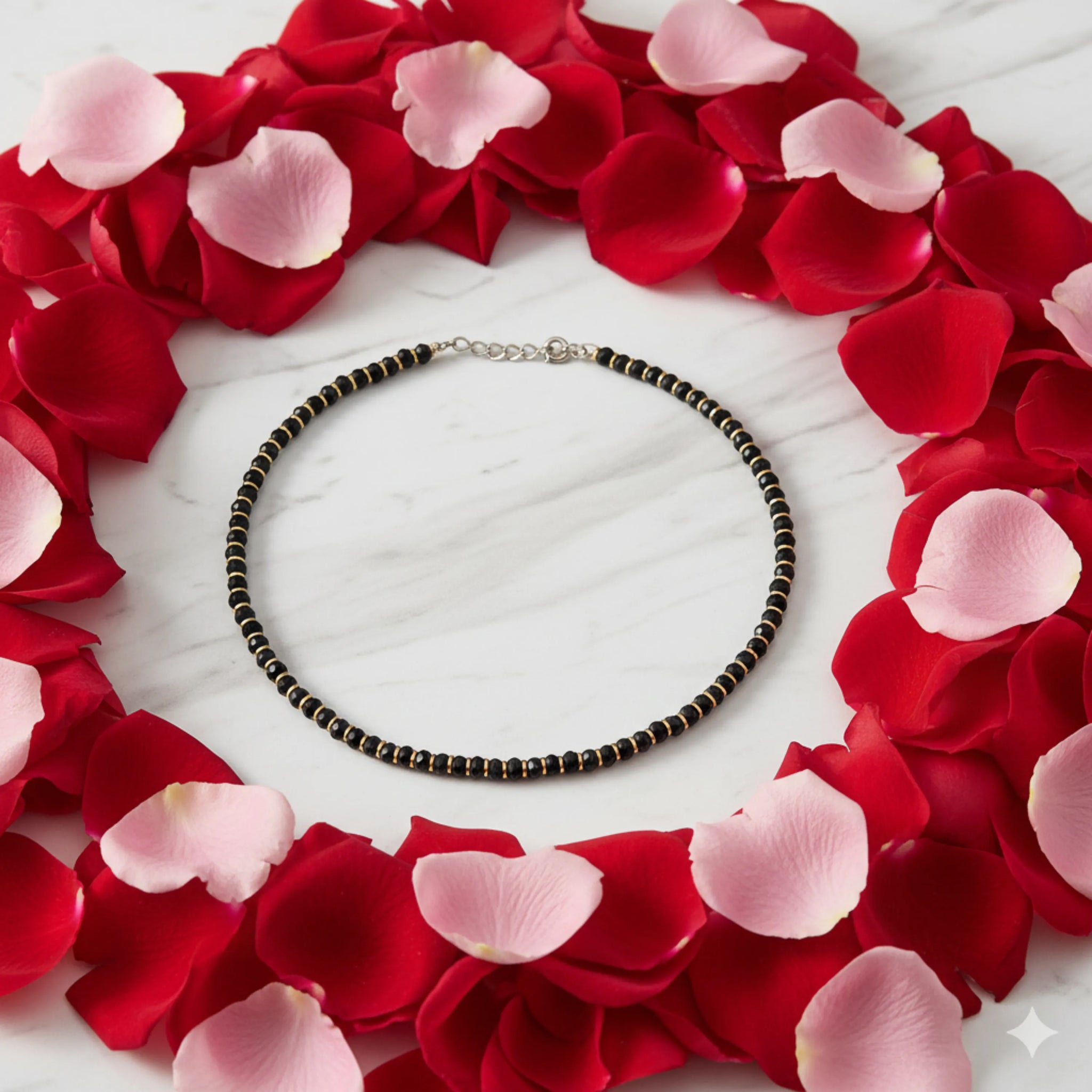 Golden Edge Onyx Anklet