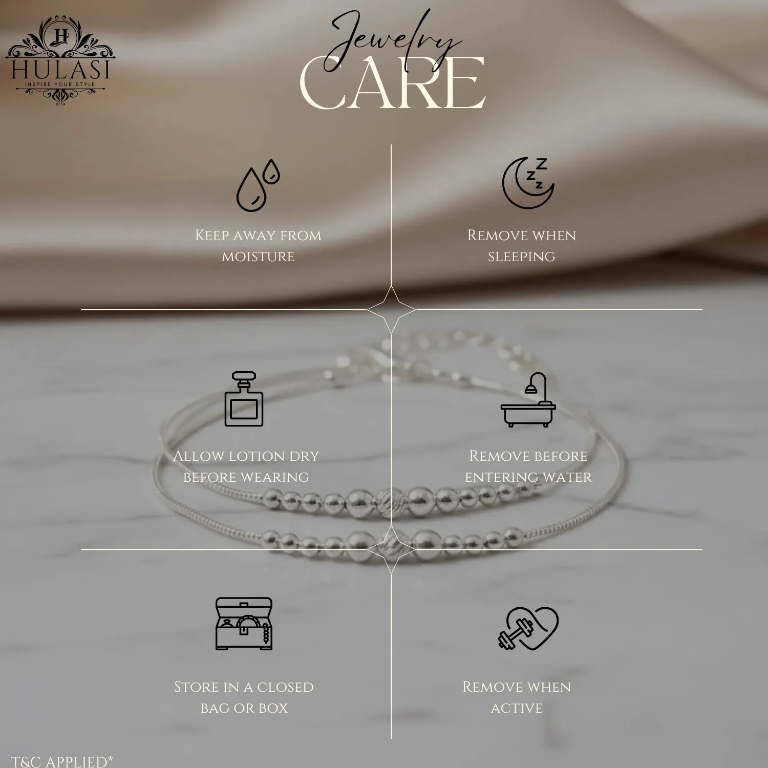 Hulasi Women 925 Sterling Silver Beaded Snake Chain Anklet Adjustable