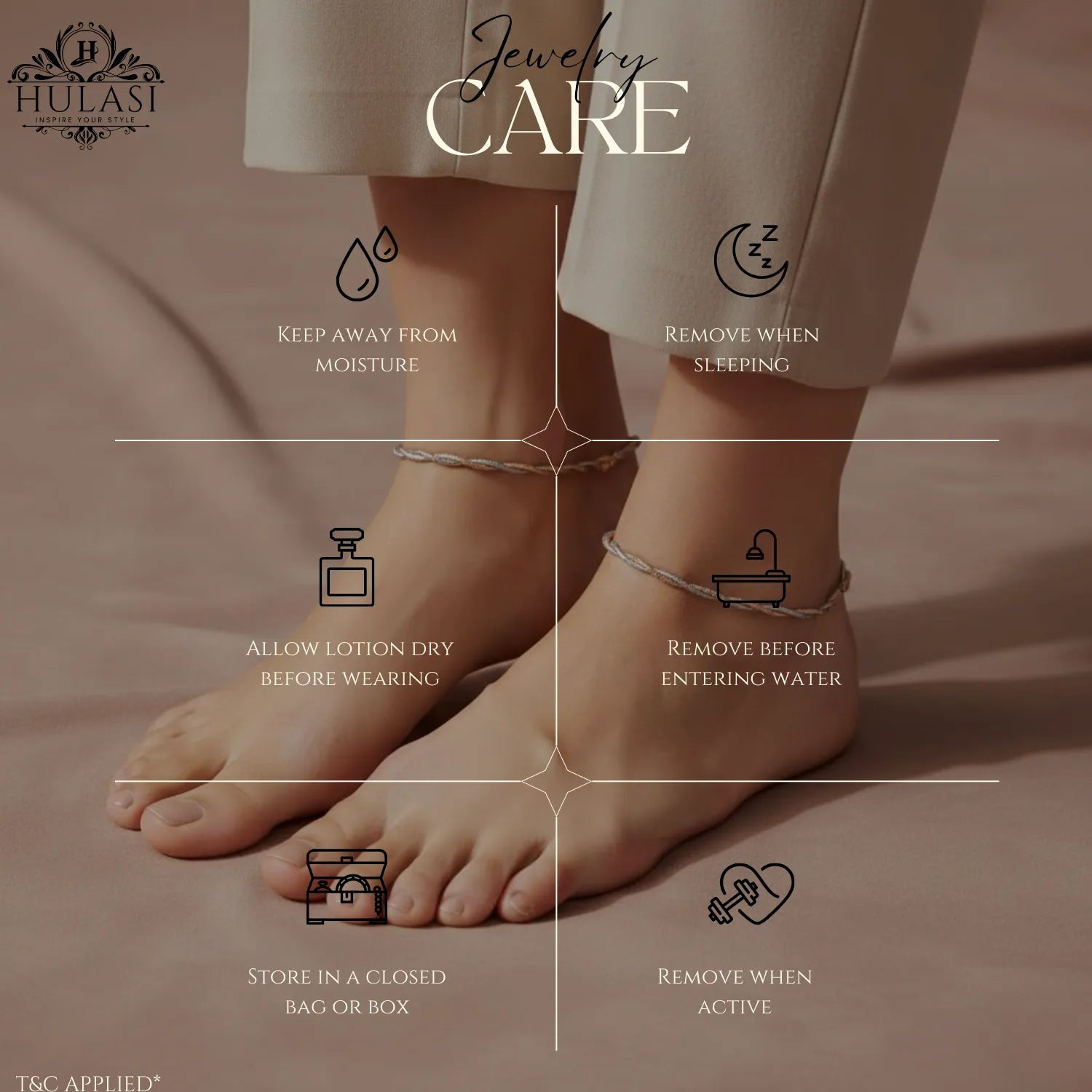 Hulasi Women 925 Sterling Silver Tri-Color Twisted Chain Anklet Pair 27.5cm