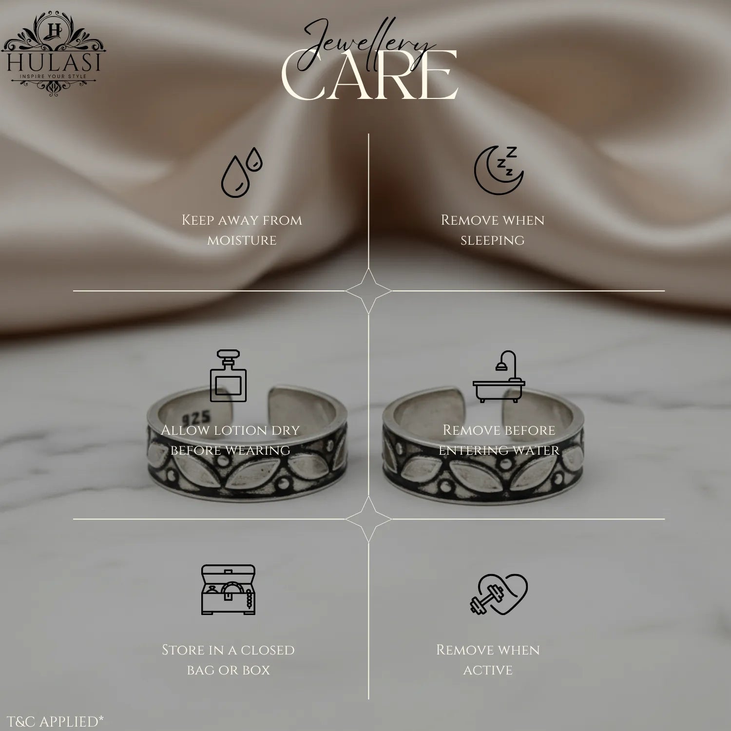 Wavy Cut Line Silver ANTIQUE TOE-RING – Adjustable