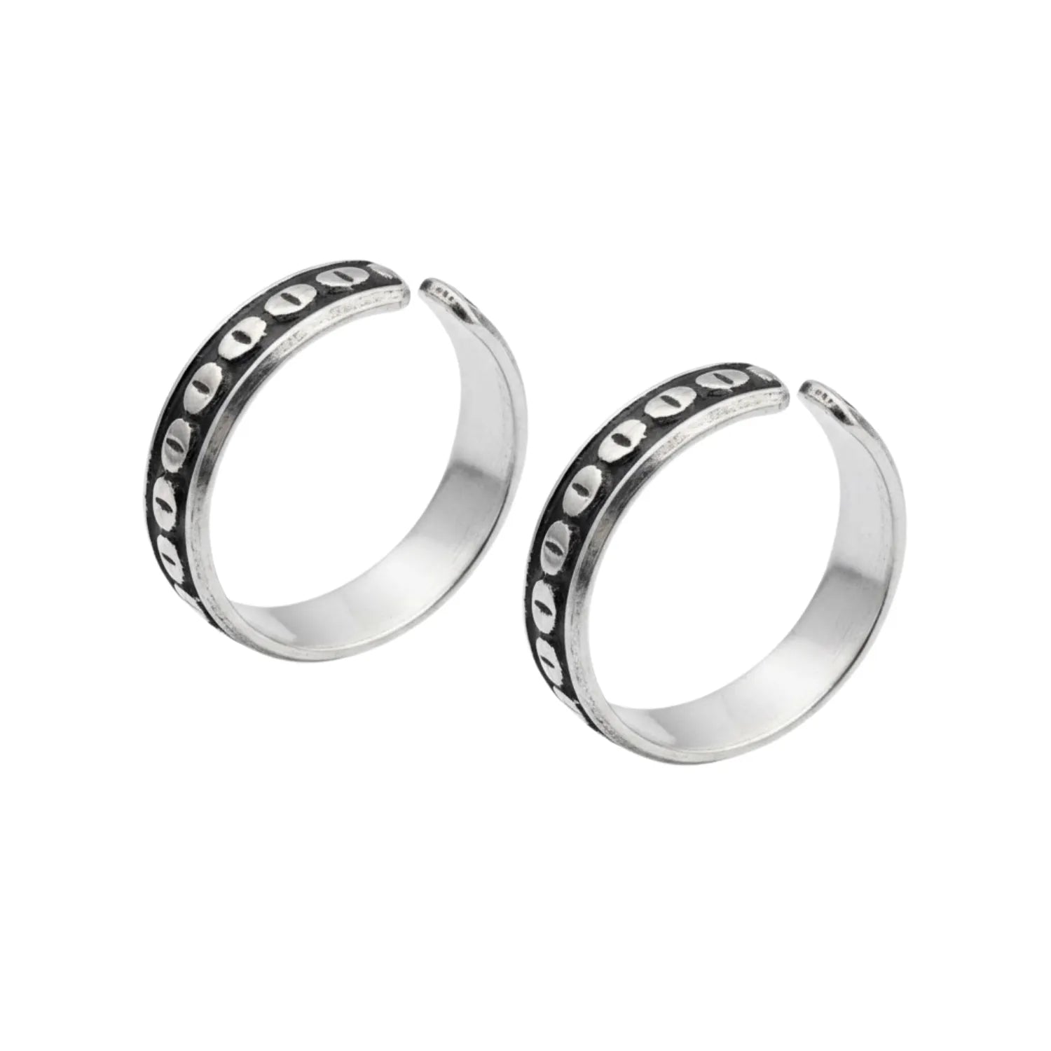 Classic Heart Border Silver ANTIQUE TOE-RING