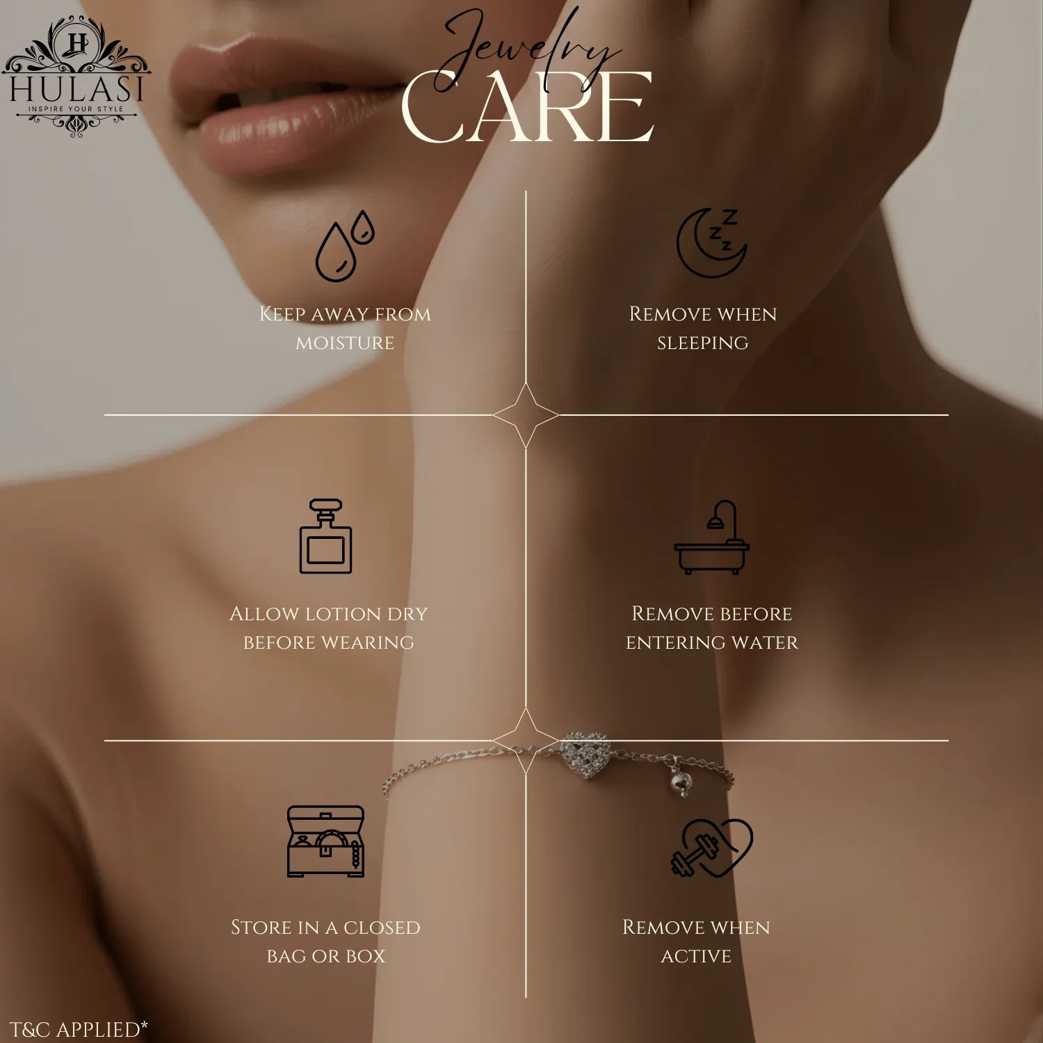 Hulasi Women 925 Sterling Silver Paved Heart And Bead Charm Bracelet Adjustable 16cm