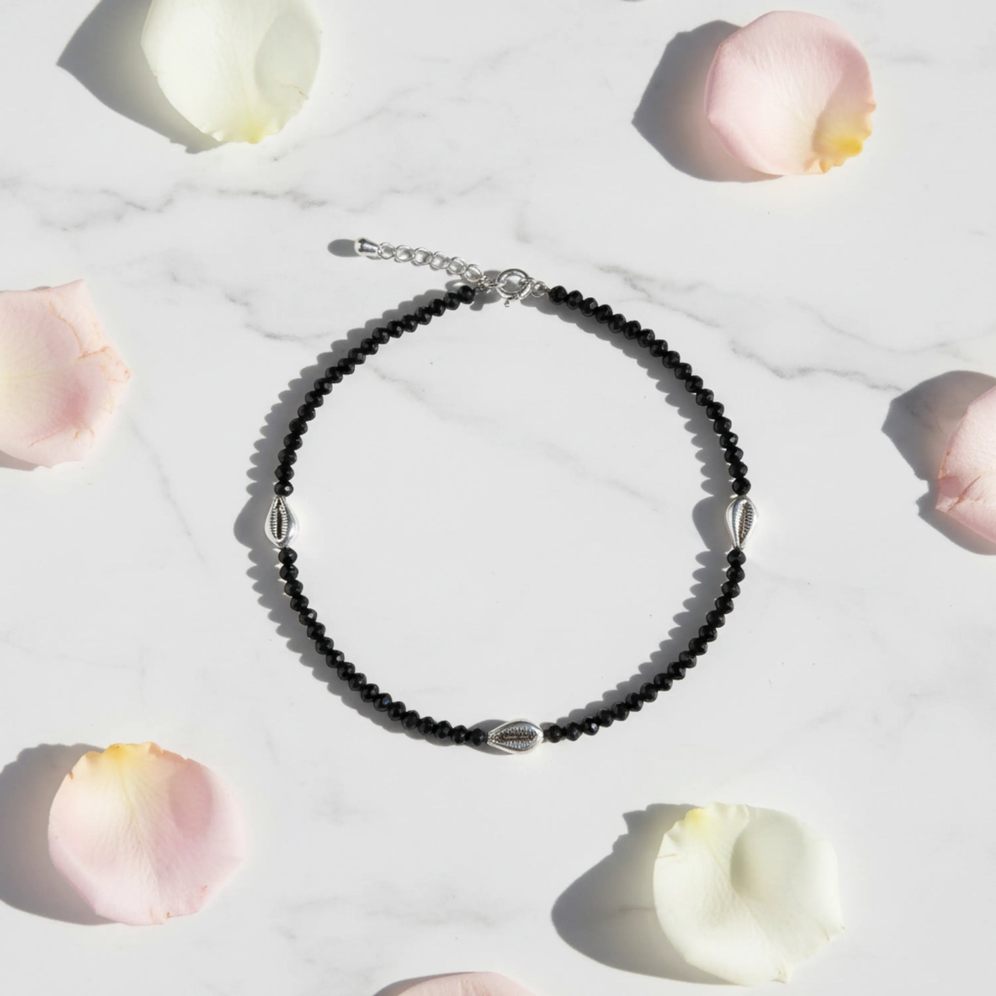 Silver Flutter Charm Anklet