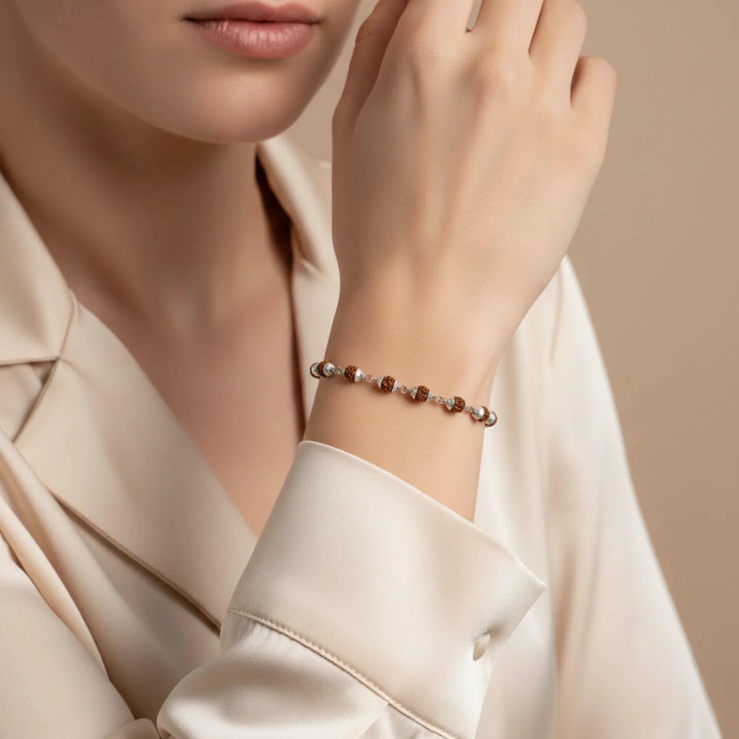 Silver Floral Harmony Bracelet