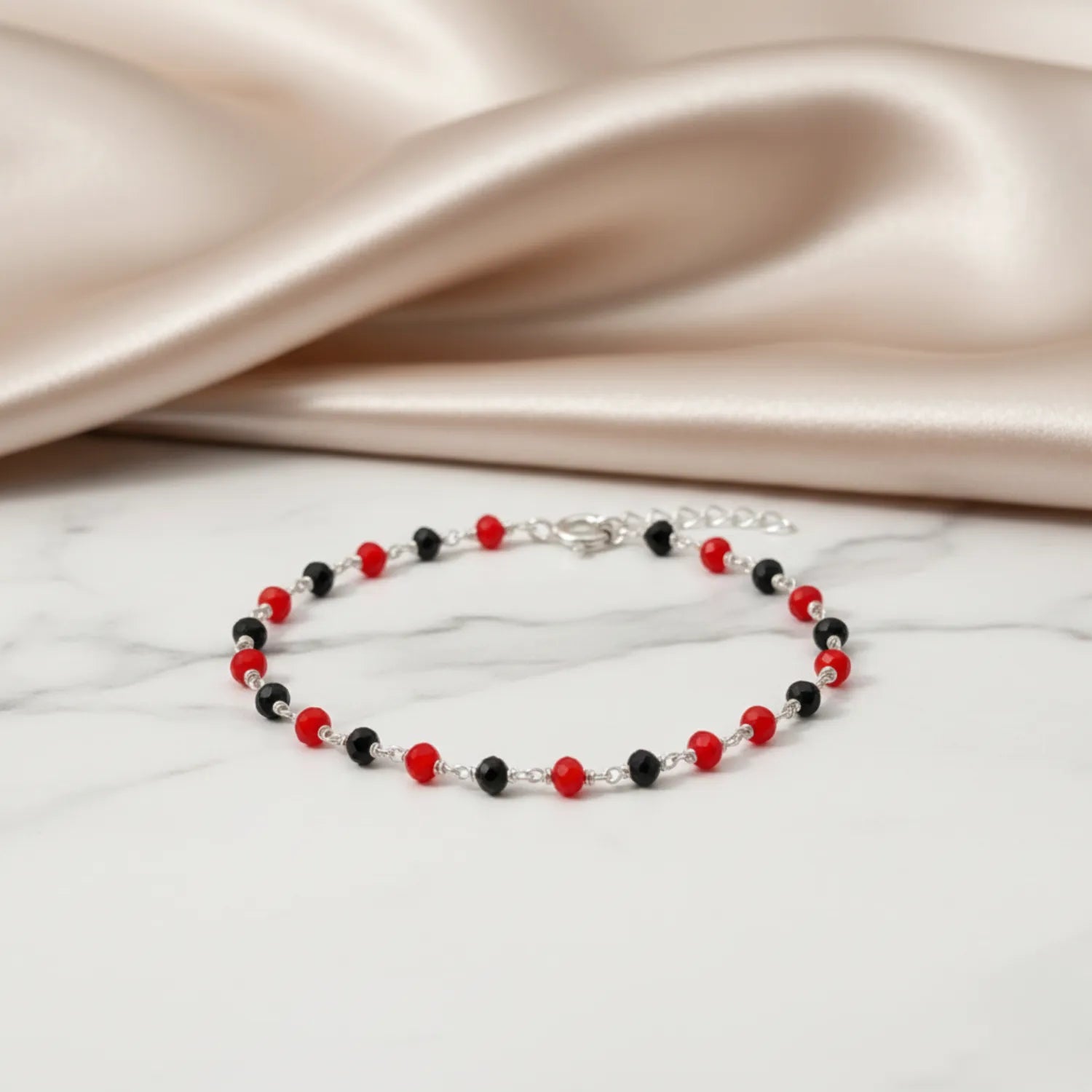 Silver Monochrome Pearl Bracelet