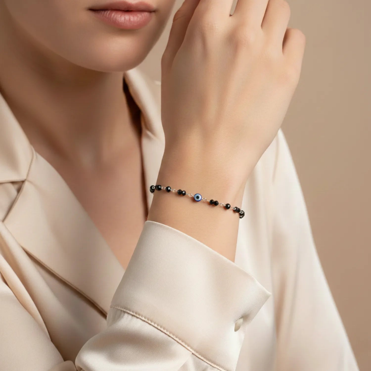 Silver Petal & Pearl Bracelet