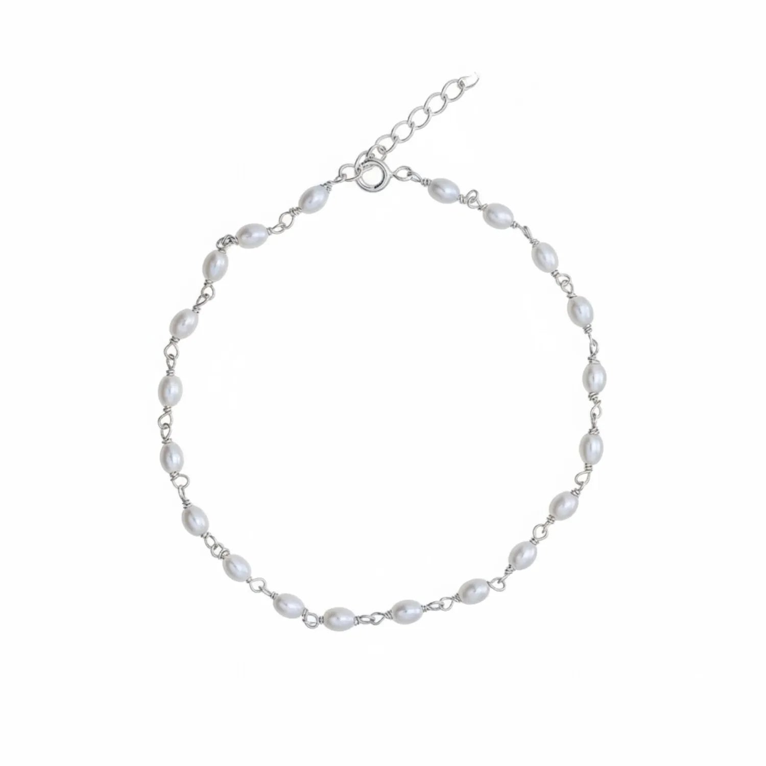 Silver Rudra-Pearl Fusion Bracelet