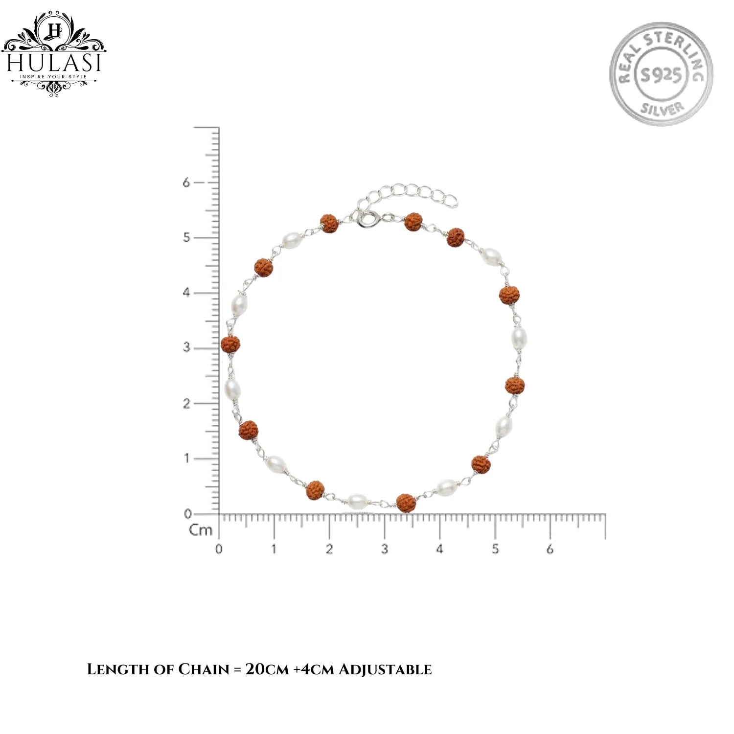 Silver Classic Oval Pearl Bracelet