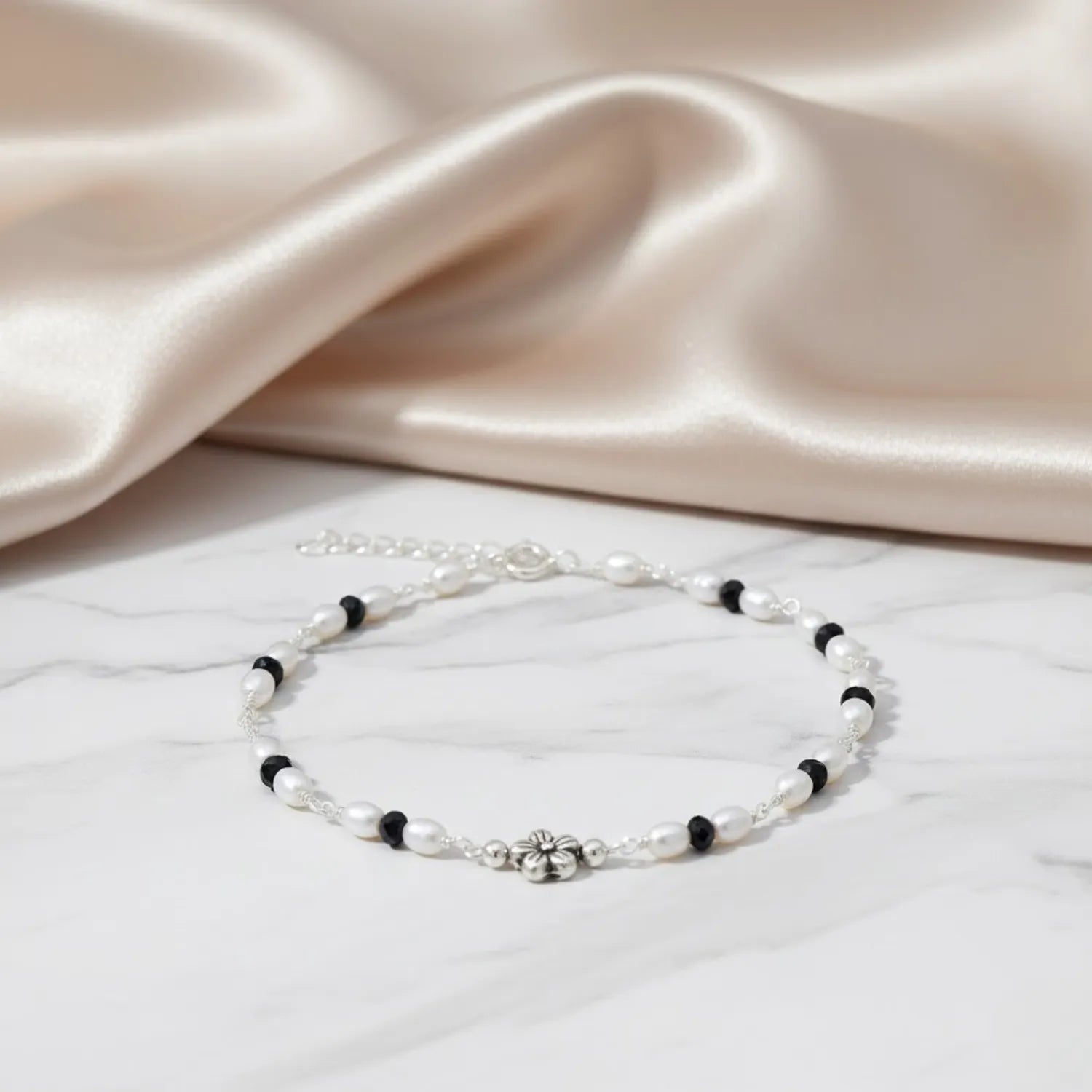 Silver Crimson Night Bracelet