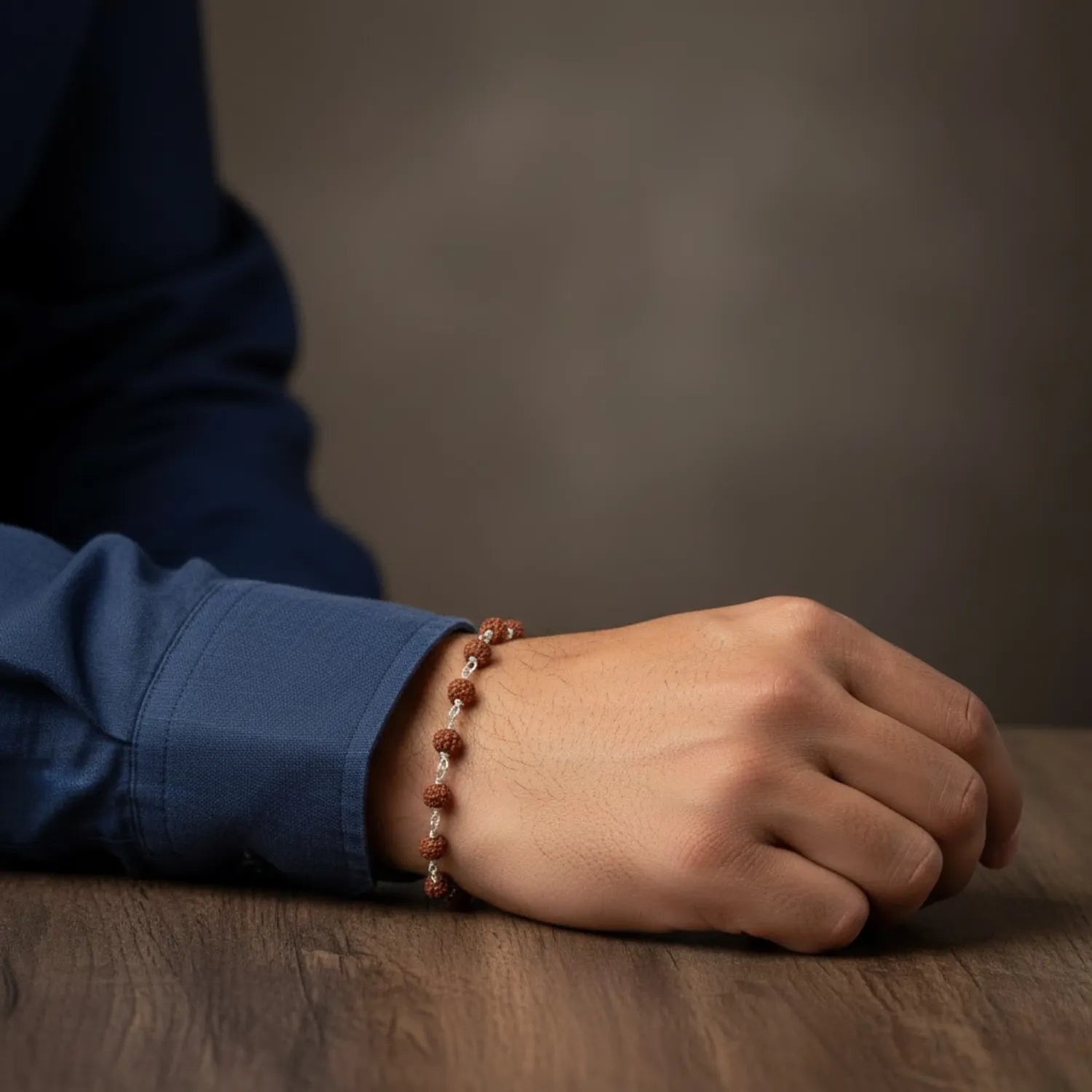 Silver Spiritual Rudraksha Bracelet