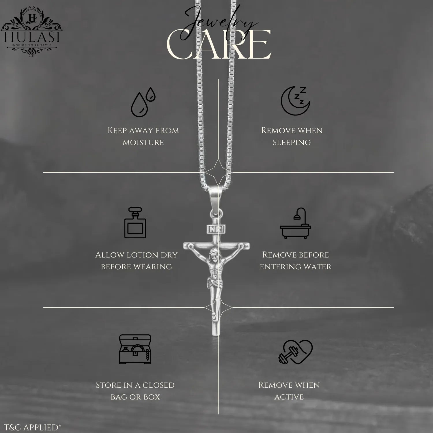 Jesus Cross Crucifix Pendant in Silver