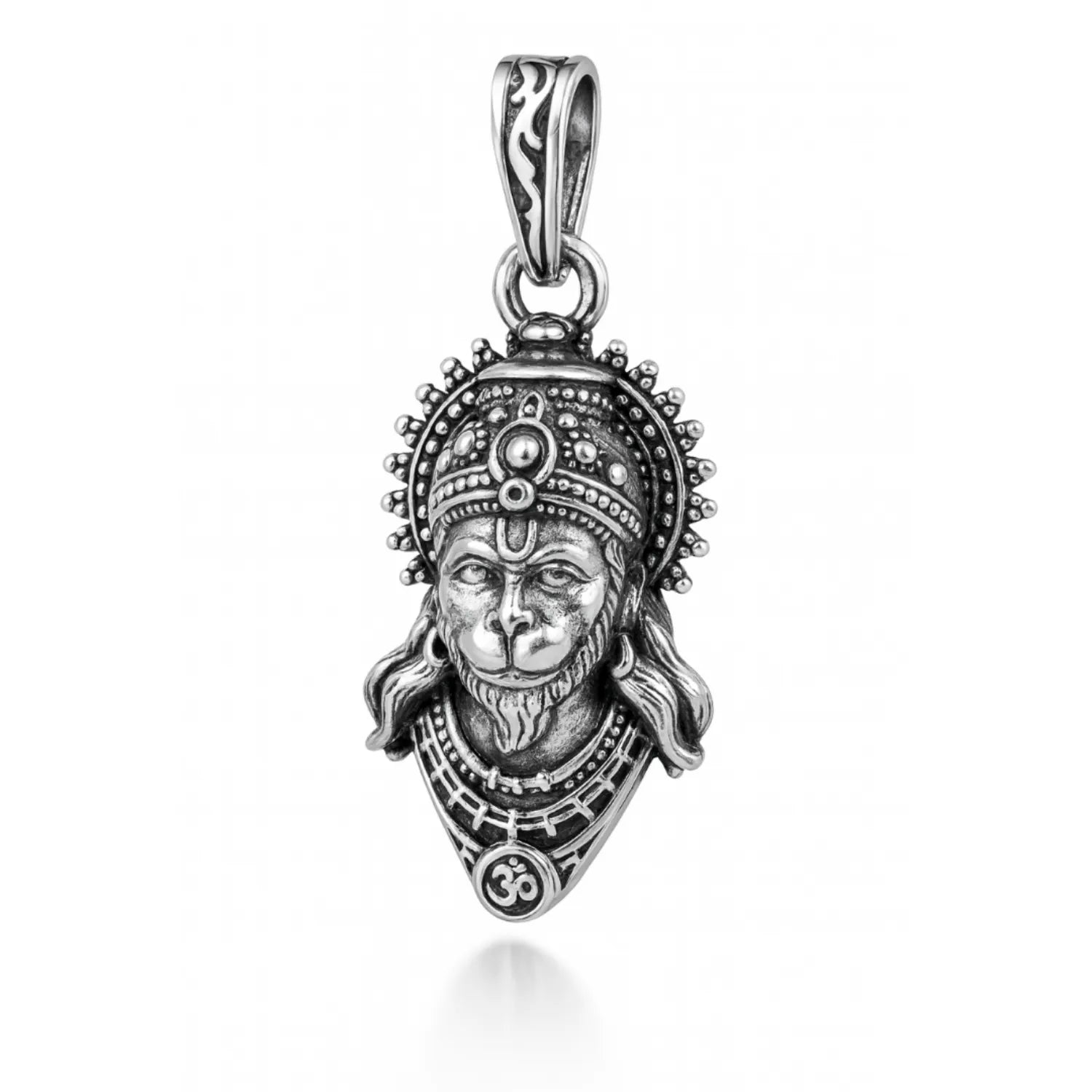 Maharaja Hanuman Face Sterling Oxidised Locket