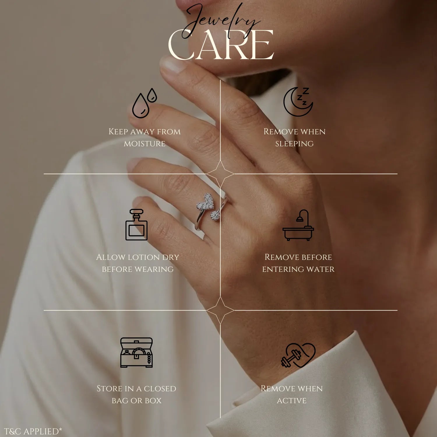 Hulasi 925 Sterling Silver Double Heart CZ Adjustable Ring for Women