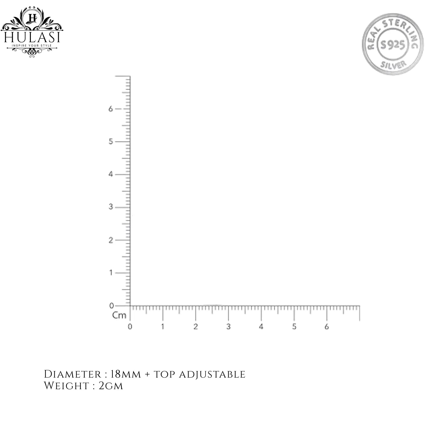 Hulasi Sterling Silver Minimalist Adjustable Band Ring For Everyday Wear