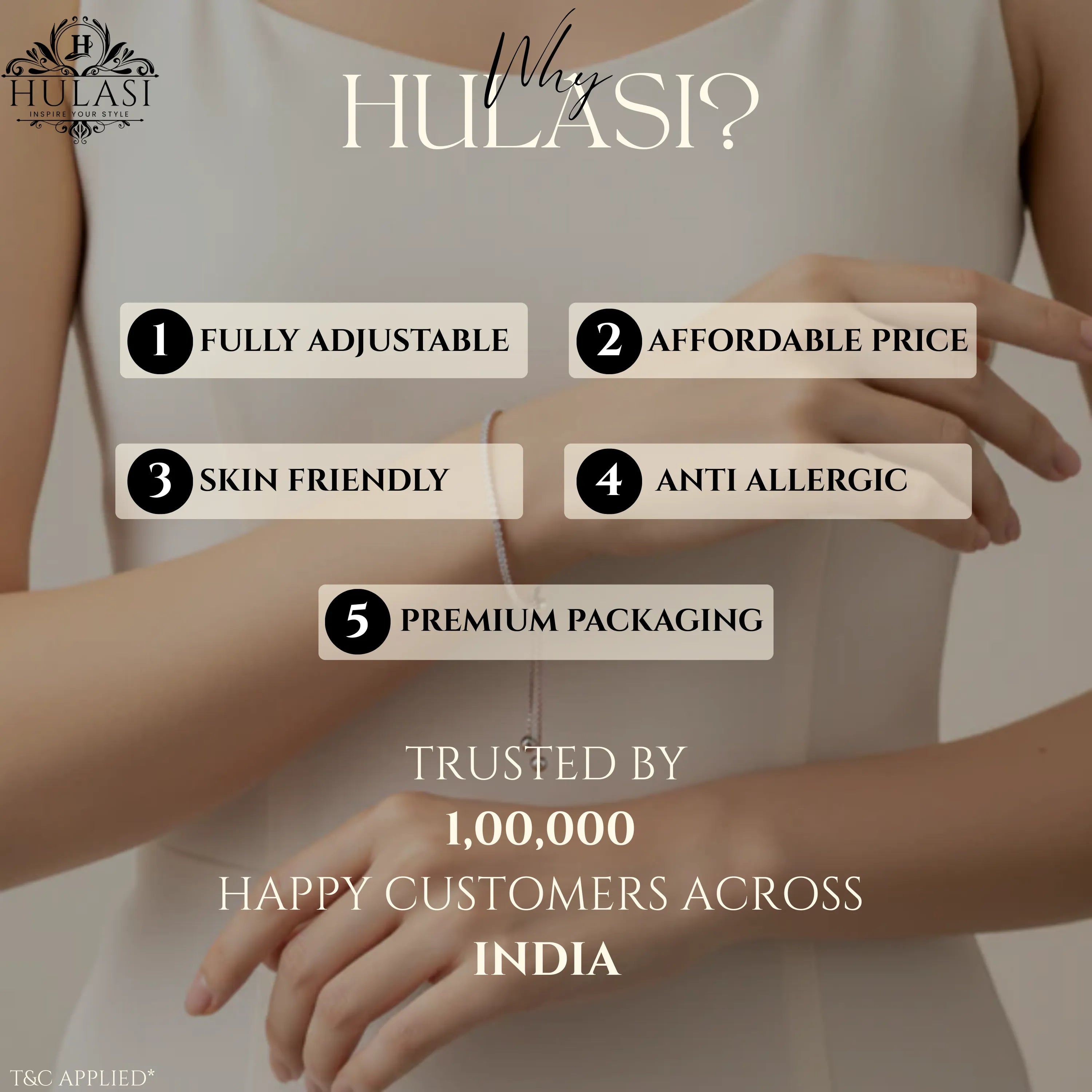 Hulasi Women 925 Sterling Silver Classic Cubic Zirconia Tennis Slider Bracelet 24cm