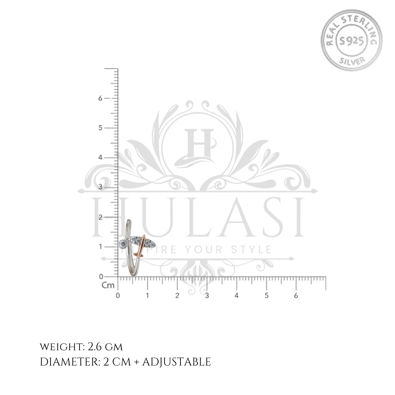 Dual Leaf Mixed Tone 925 Toe Ring