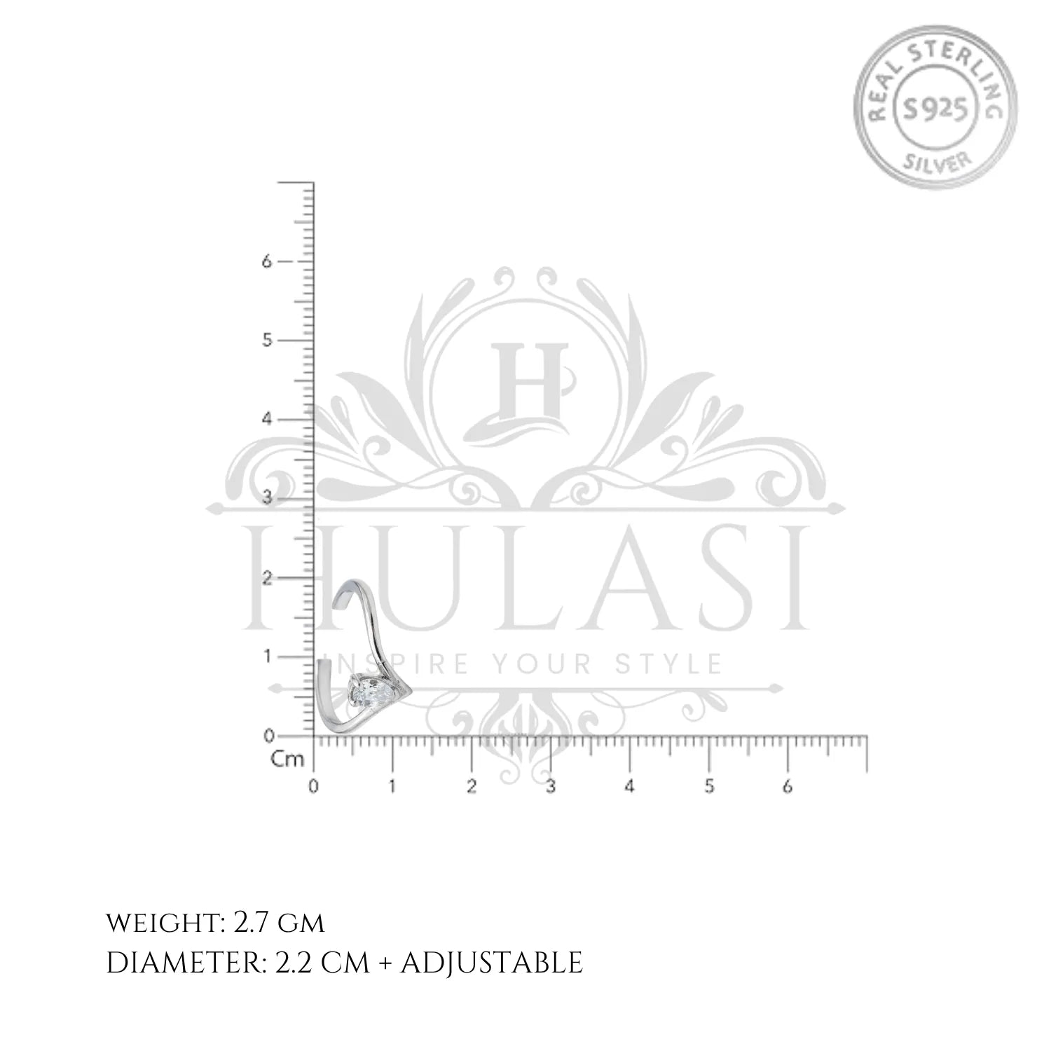 Edgy Spark Open Silver Toe Ring