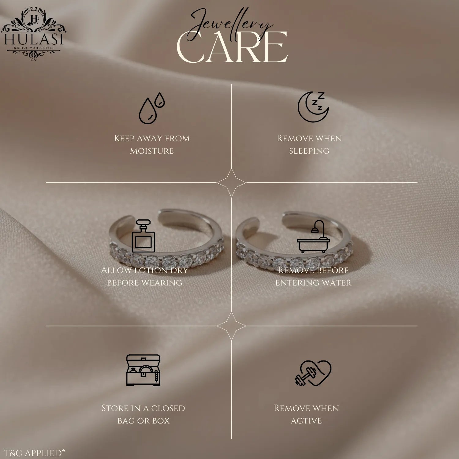 Half Zircon Band Adjustable Toe Ring