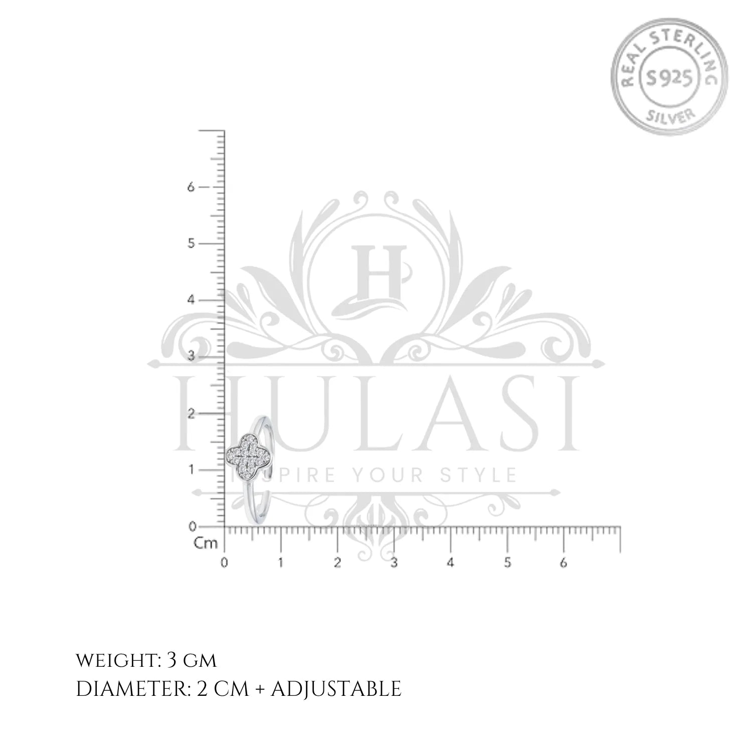 Lucky Clover Spark Zircon Toe Ring