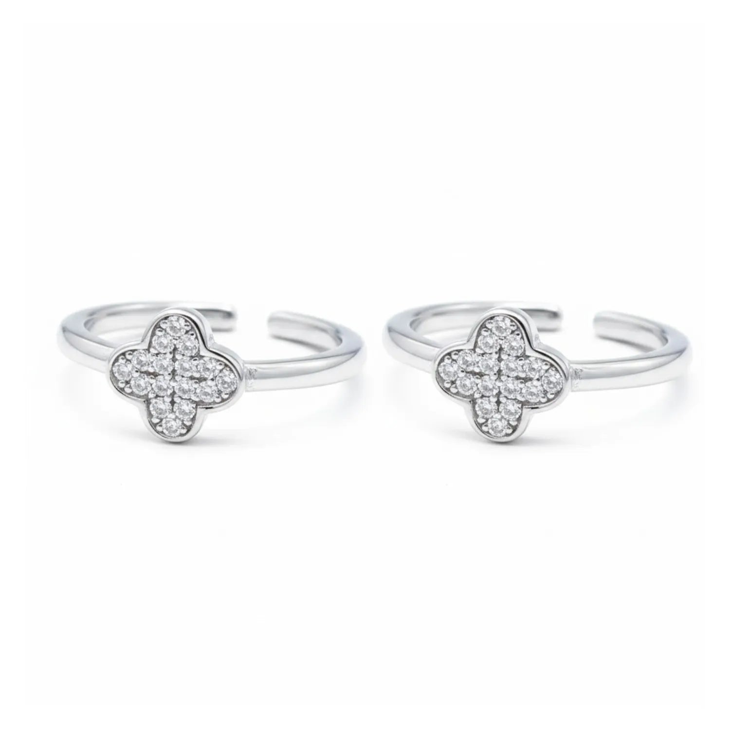 Lucky Clover Spark Zircon Toe Ring