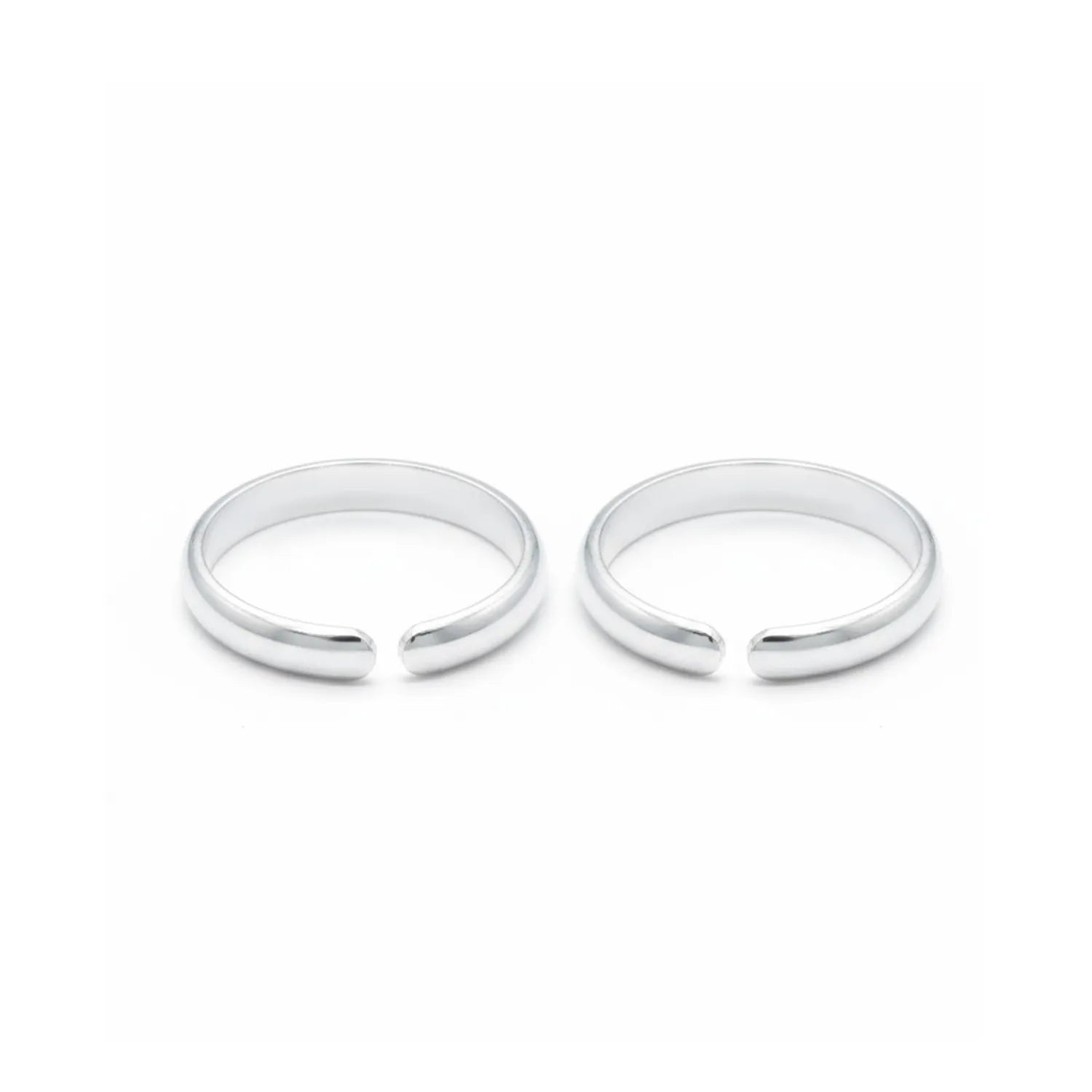 Minimal Silver Toe Ring Set (Pair)