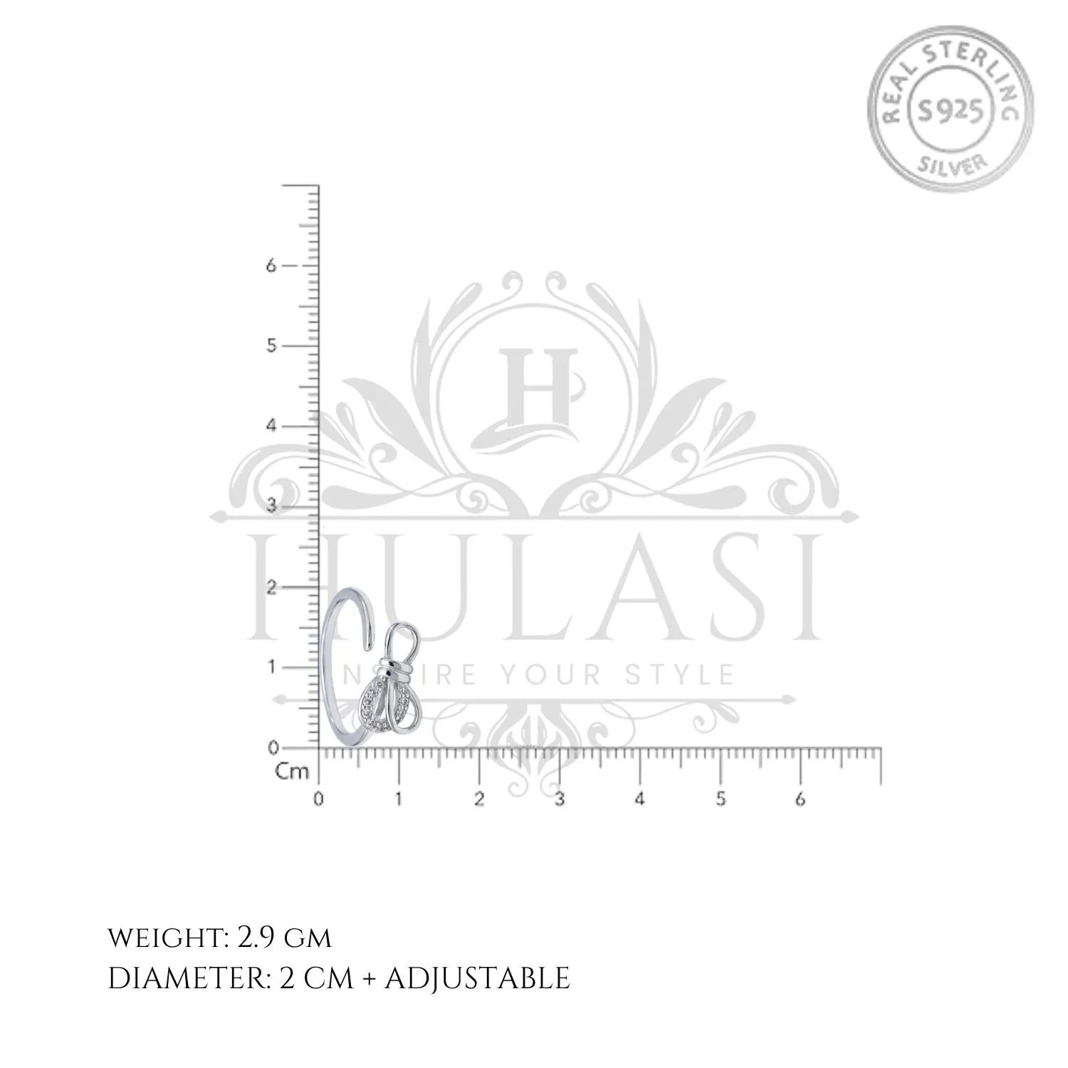 Twisted Leaf Loop 925 Silver Toe Ring