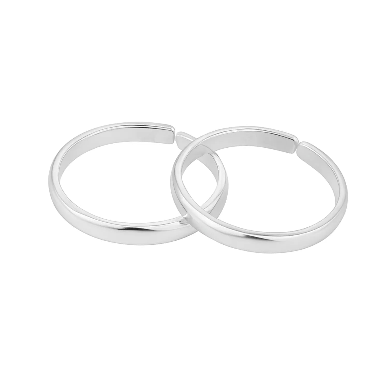 Classic Plain Silver Toe Ring (Set of 2)