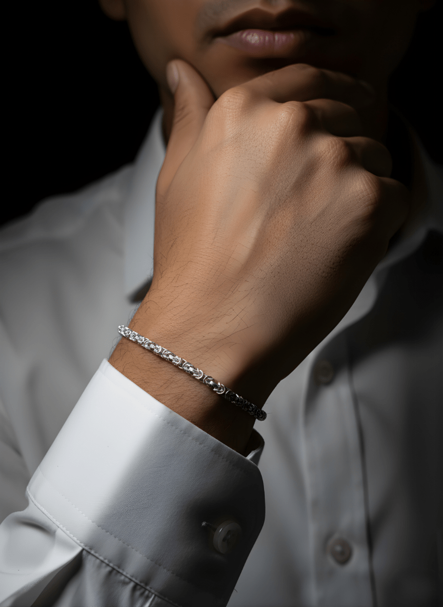 Silver Majestic Rope Link Bracelet ( 16 grams )