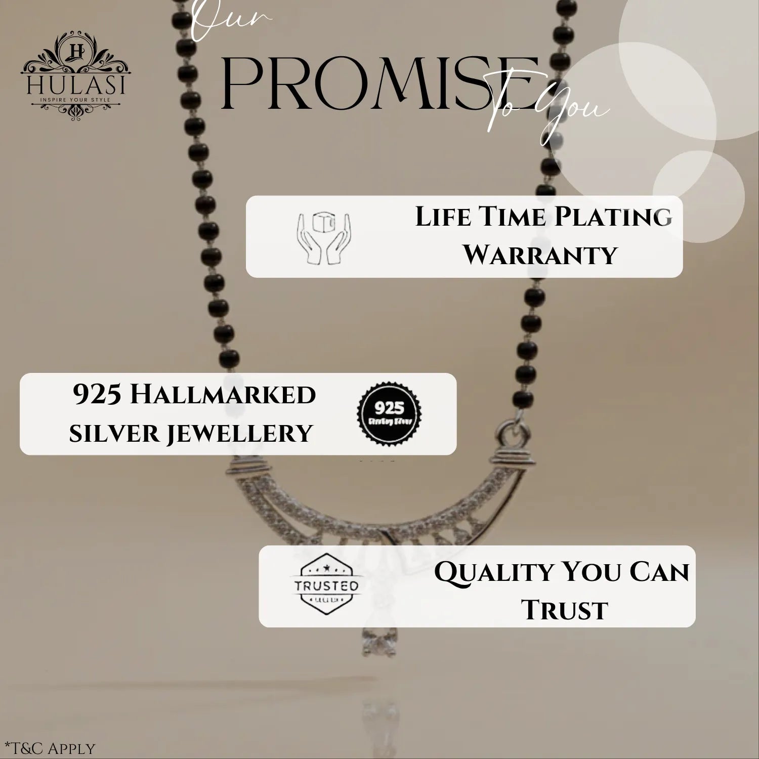 Crown Design CZ Curved Mangal Sutra Pendant